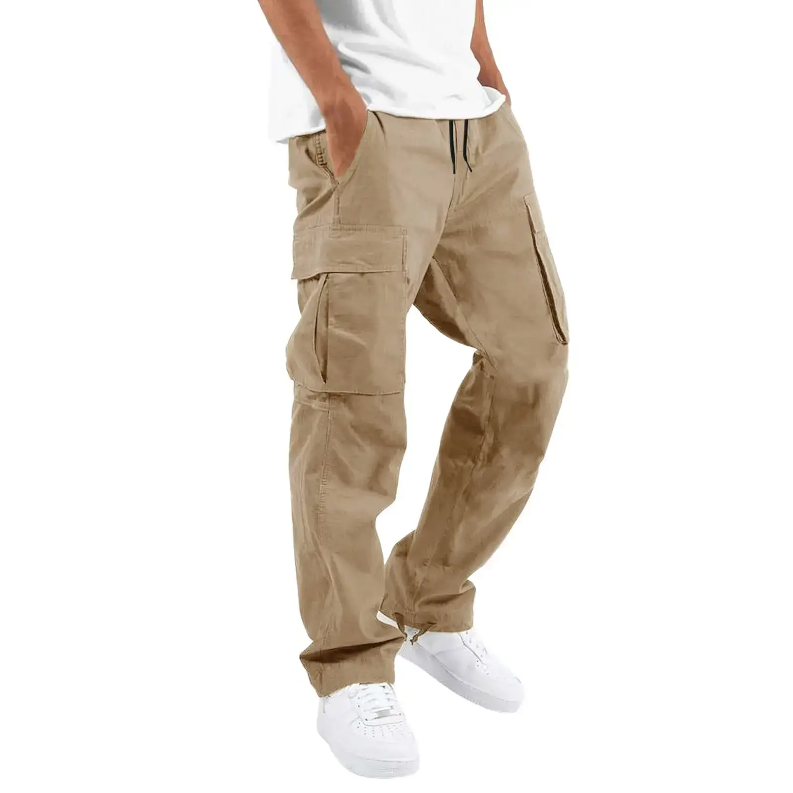 2022 Men's Crane Drawstring Pocket Pants Tan — feature 28