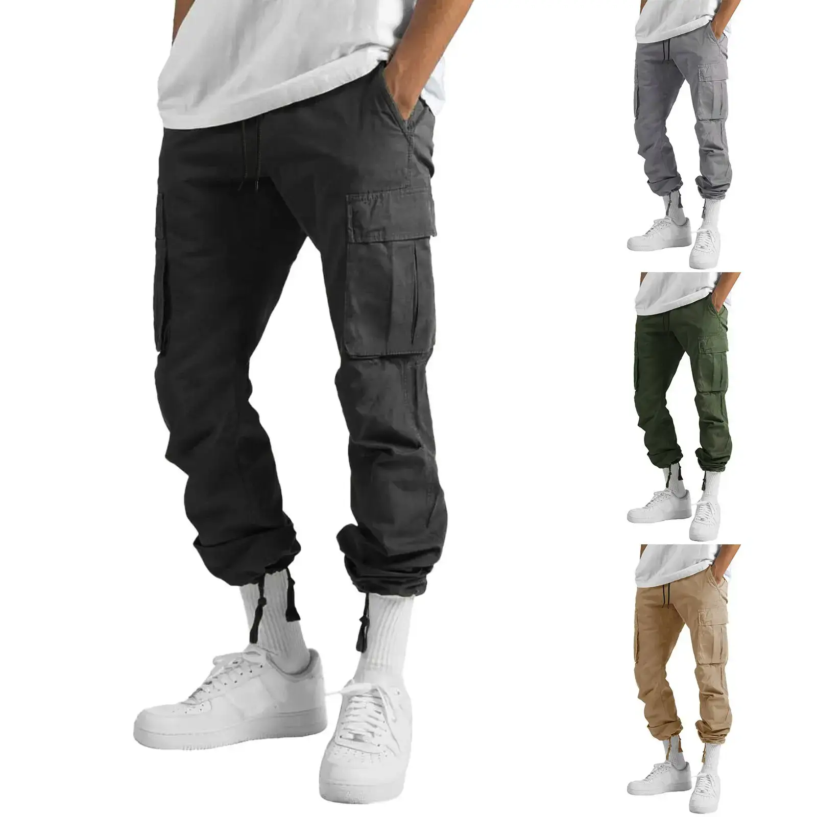 2022 Men's Crane Drawstring Pocket Pants Tan — feature 3