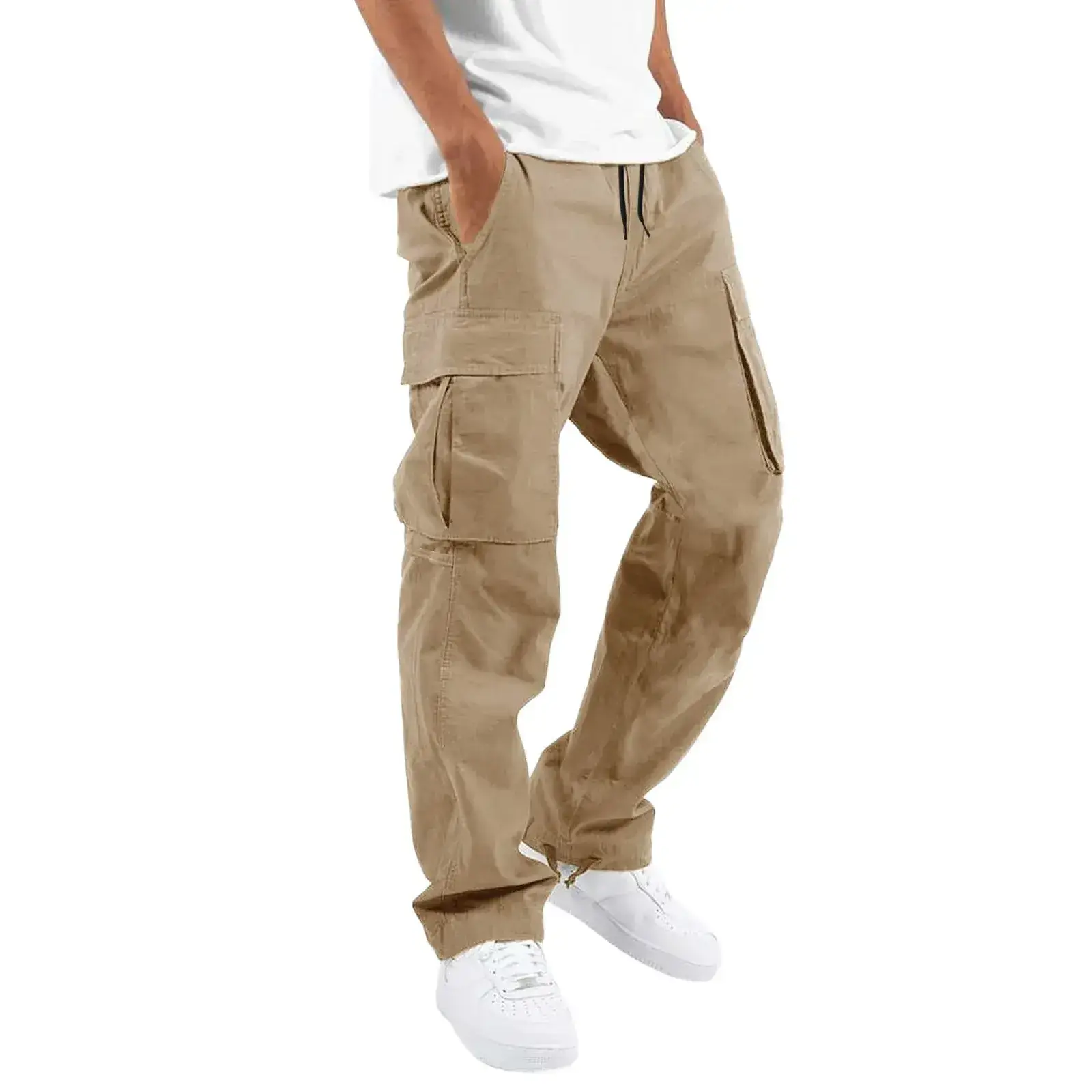 2022 Men's Crane Drawstring Pocket Pants Tan - Image 9