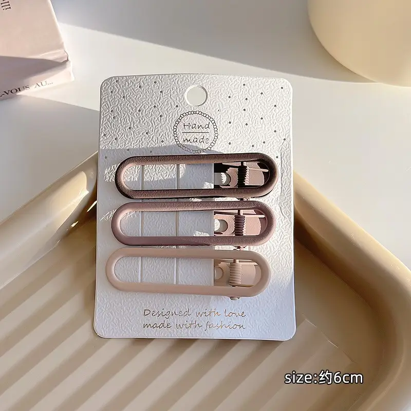 Women's Hollow Hair Clip Pink Rose Gold 3-Pack - Image 4