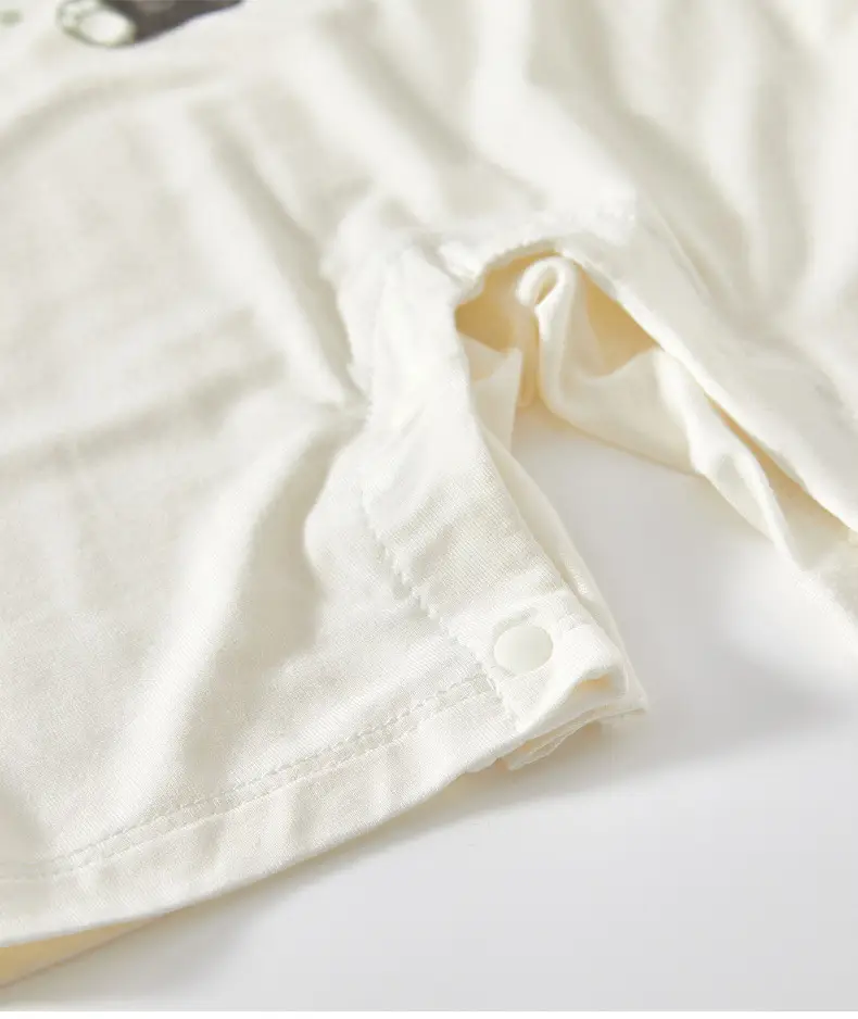 Baby's White Jaysuit Silk Cotton Short Sleeve Pajamas — feature 24
