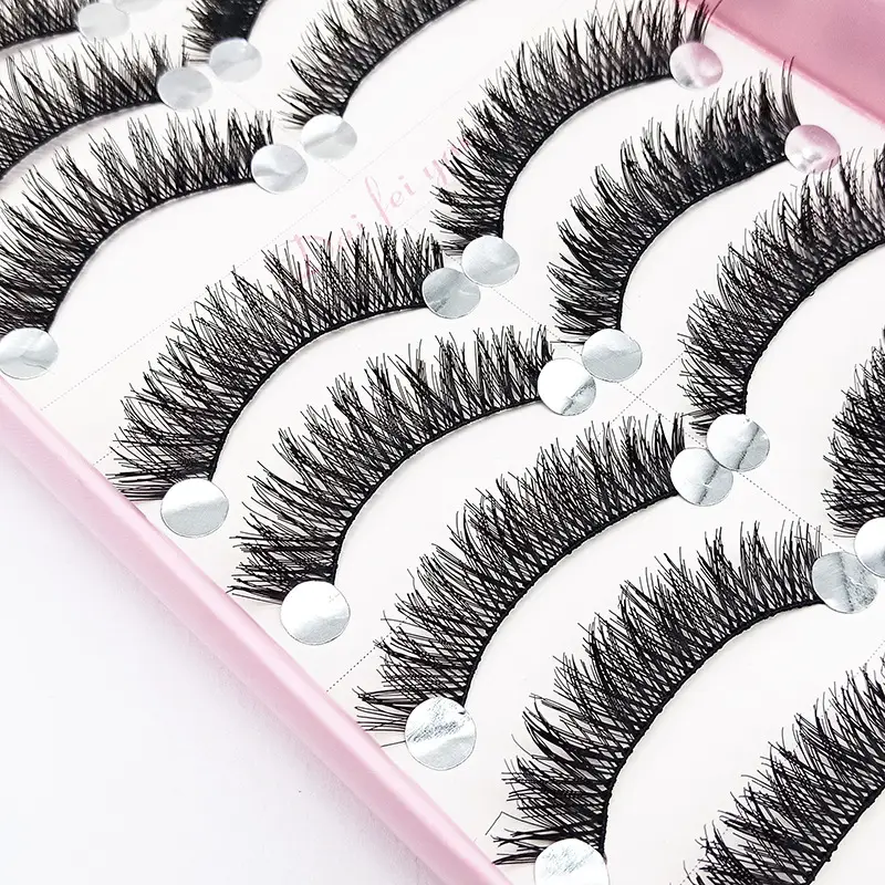 10 Pairs of Natural Thick Cross False Eyelashes for Flawless Look - Image 3