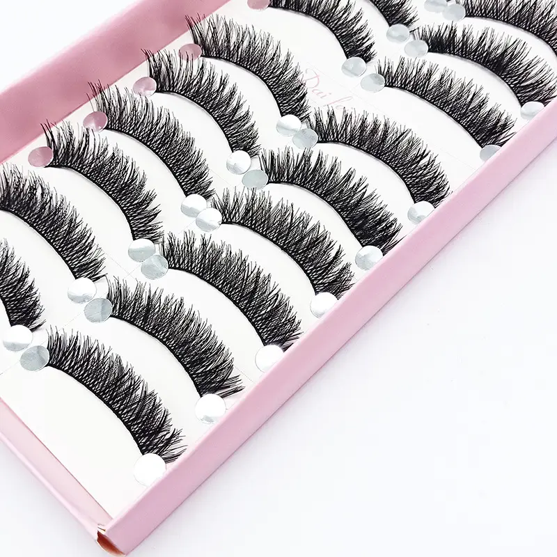 10 Pairs of Natural Thick Cross False Eyelashes for Flawless Look - Image 4