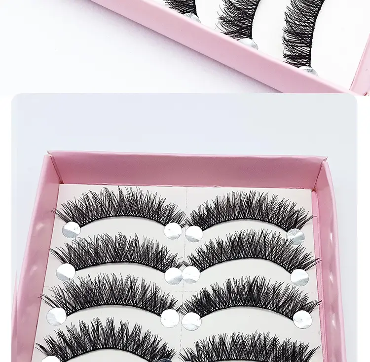 10 Pairs of Natural Thick Cross False Eyelashes for Flawless Look — feature 7