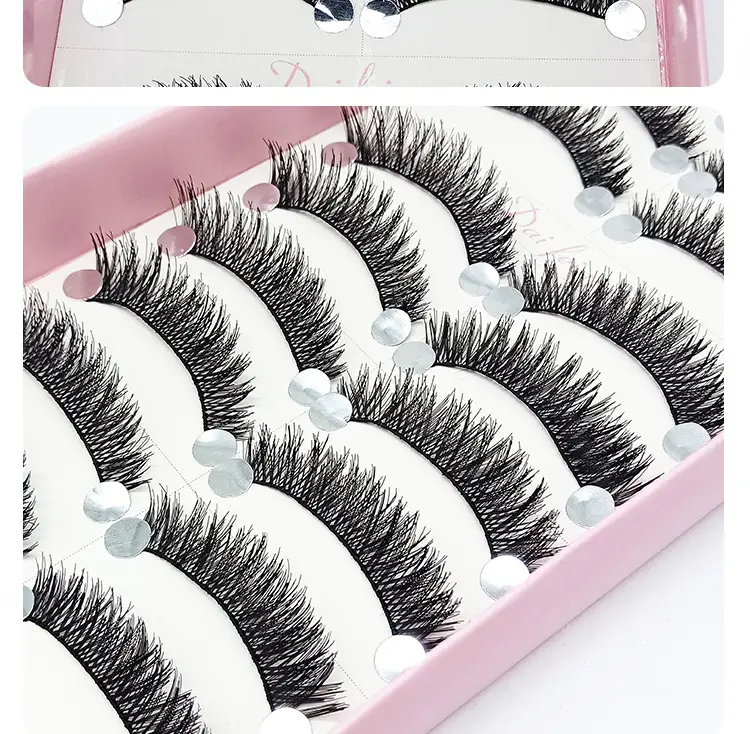 10 Pairs of Natural Thick Cross False Eyelashes for Flawless Look — feature 8