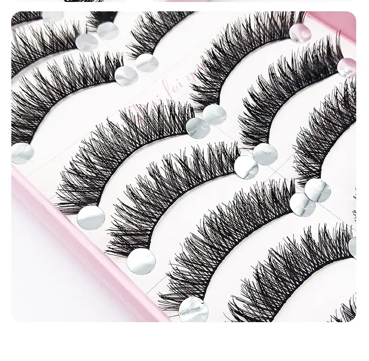 10 Pairs of Natural Thick Cross False Eyelashes for Flawless Look — feature 9