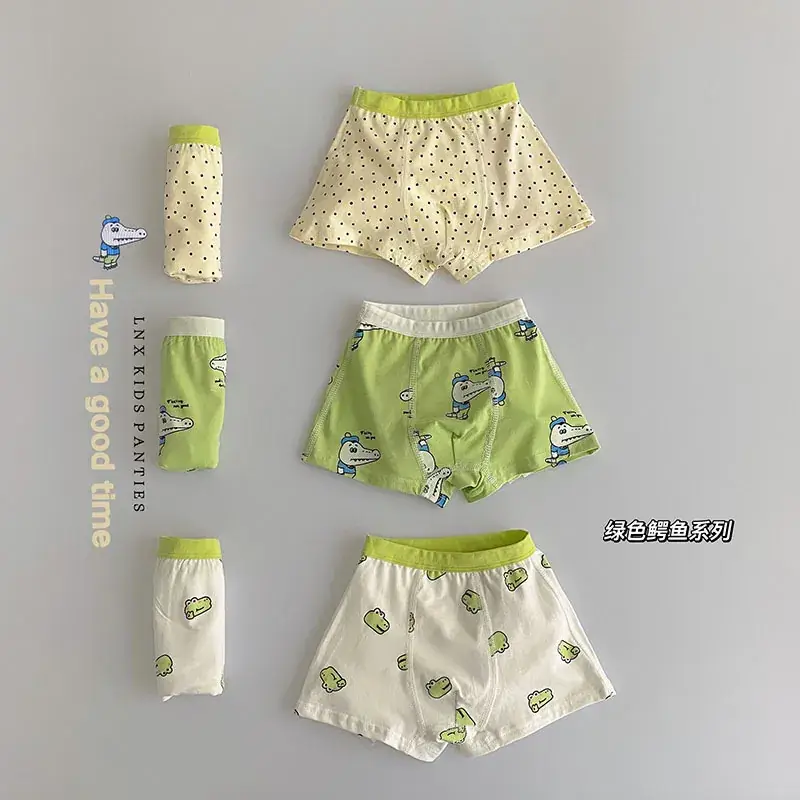 Three-Piece Printed Underwear Set for Girls & Boys