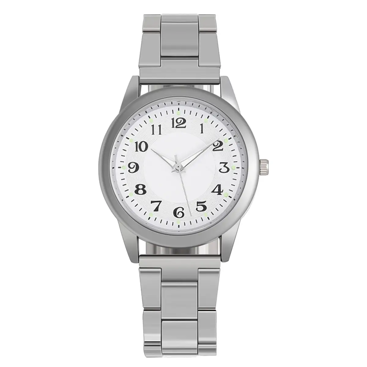 Men's Silver Alloy Quartz Watch with Chain Strap - Image 9