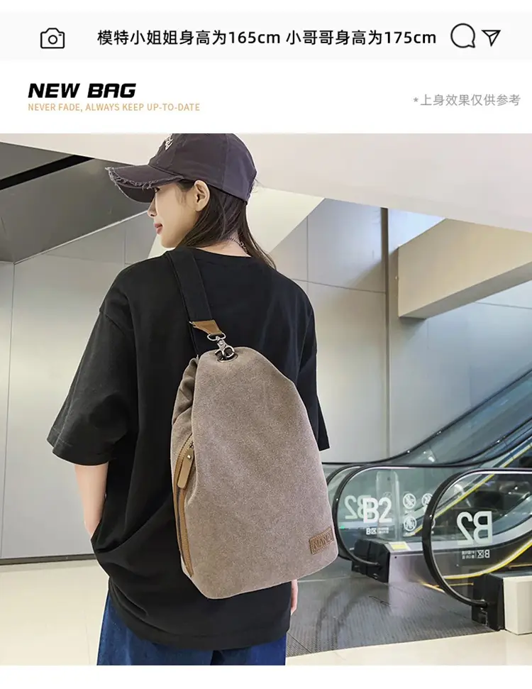 Women Canvas Crossbody Bag Vintage Hong Kong Style Large Capacity — feature 6