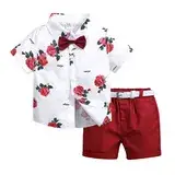 Children's Waffle Shorts Suit Beige Small Medium — feature 31