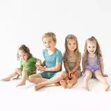 Children's Waffle Shorts Suit Beige Small Medium — feature 7