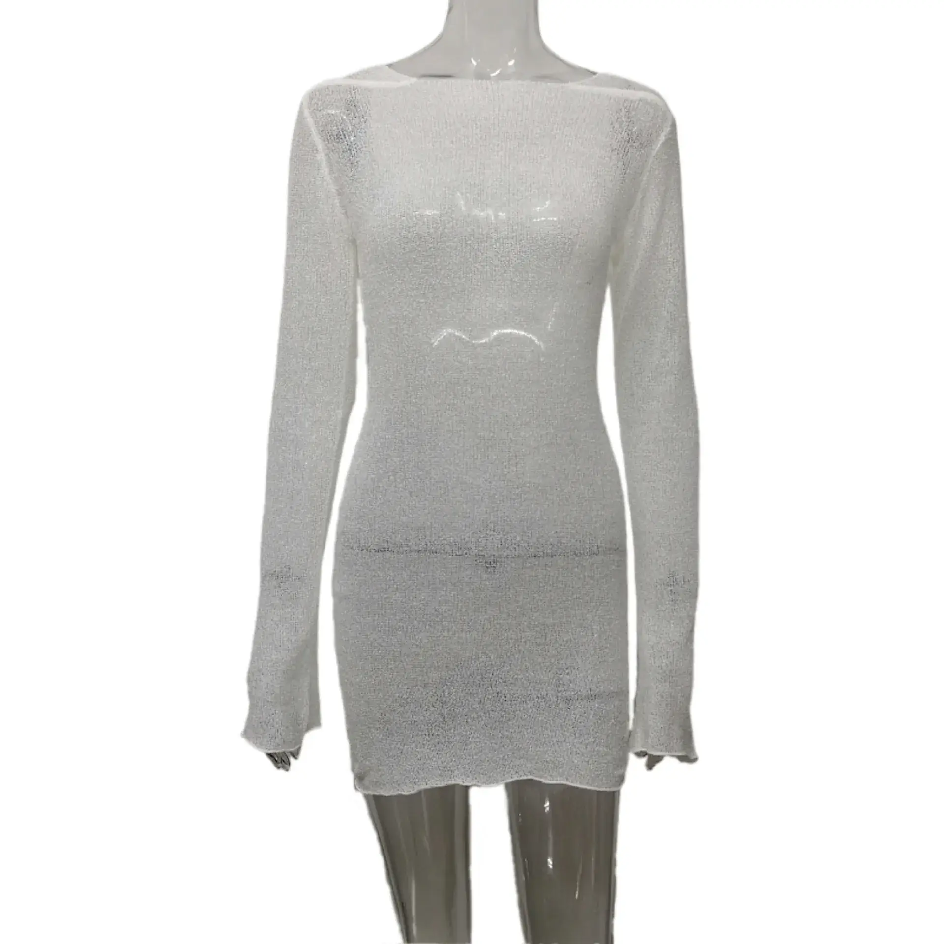 2025 Summer Cross Border Knitted Hollow Beach Skirt Blouse - Image 8