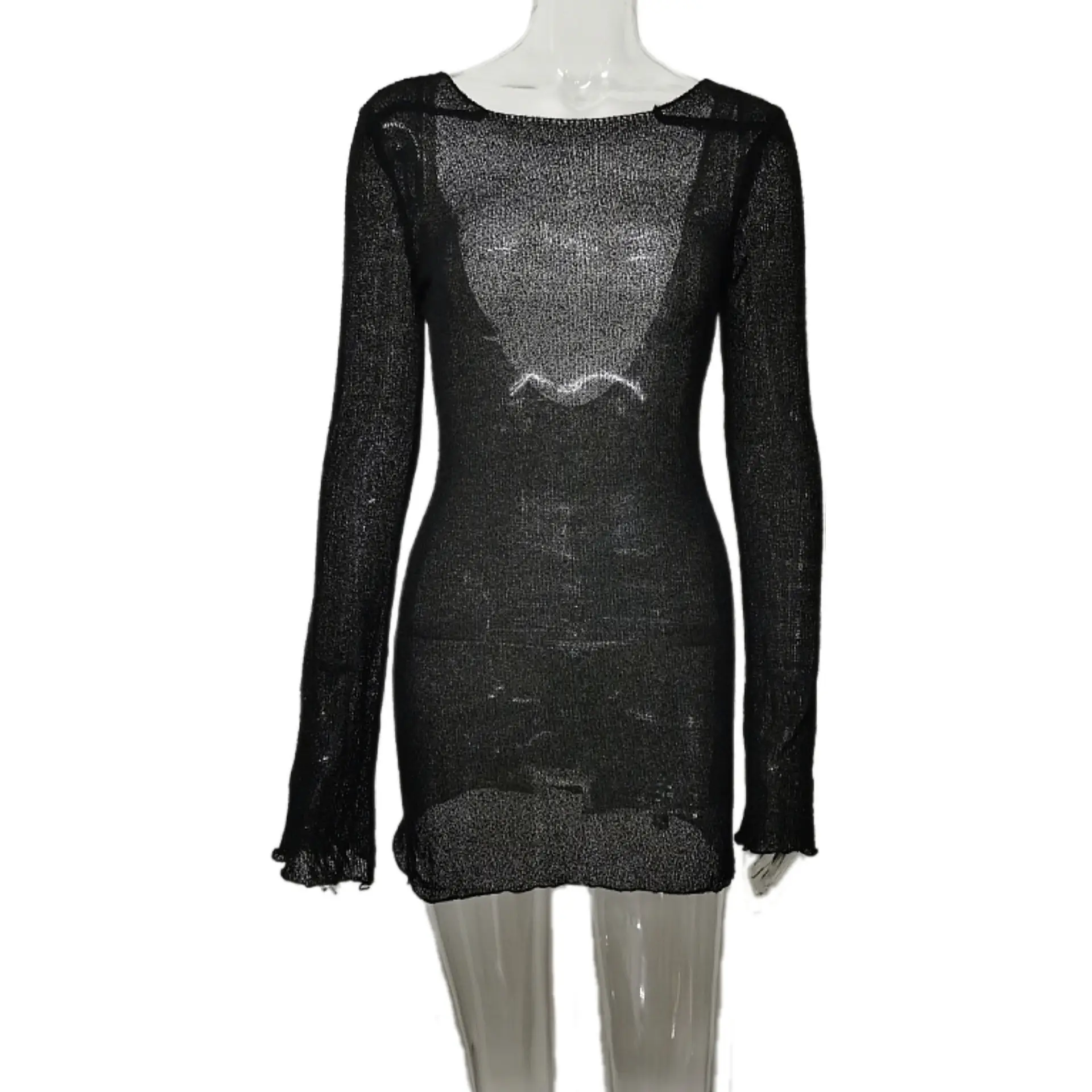 2025 Summer Cross Border Knitted Hollow Beach Skirt Blouse — feature 22