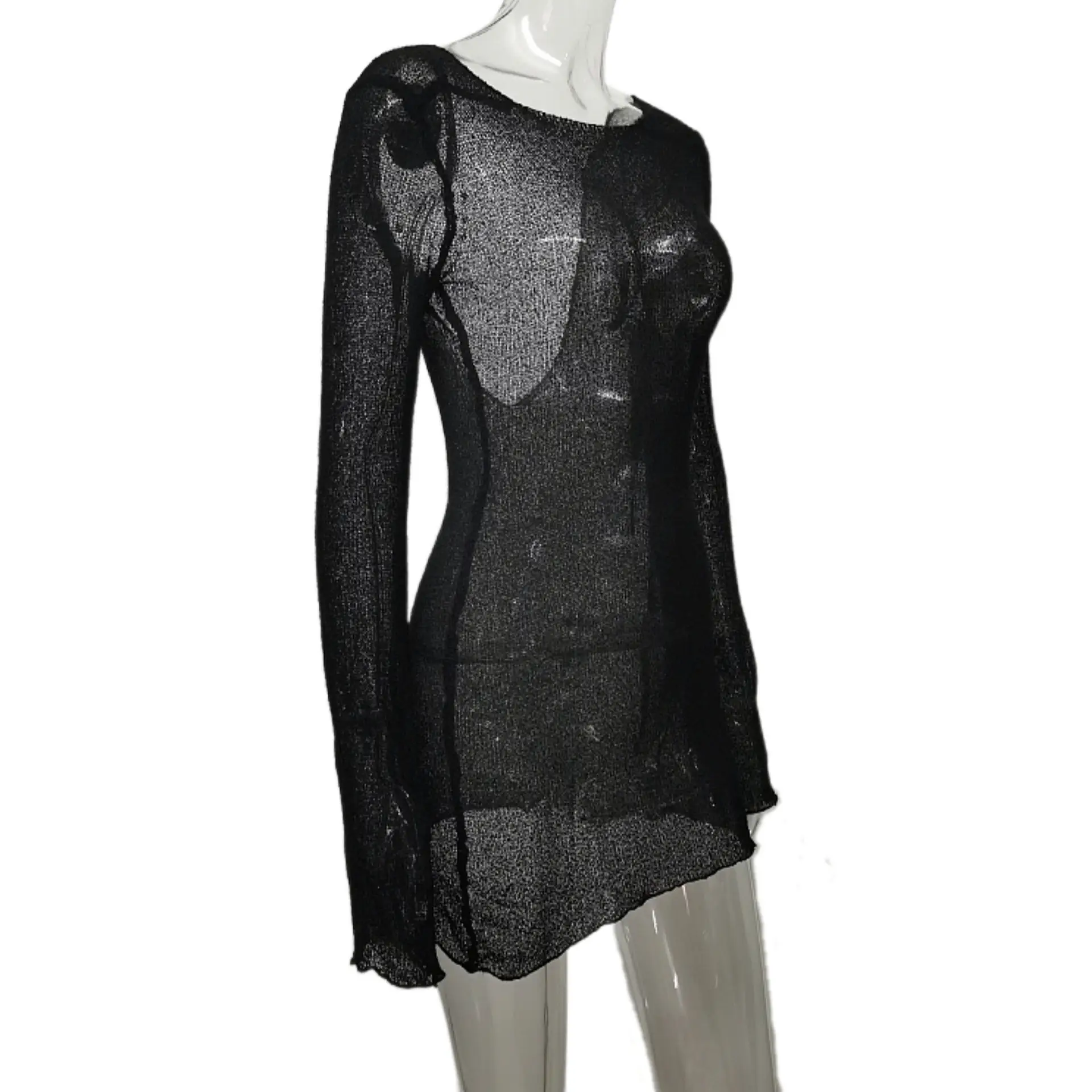 2025 Summer Cross Border Knitted Hollow Beach Skirt Blouse — feature 23