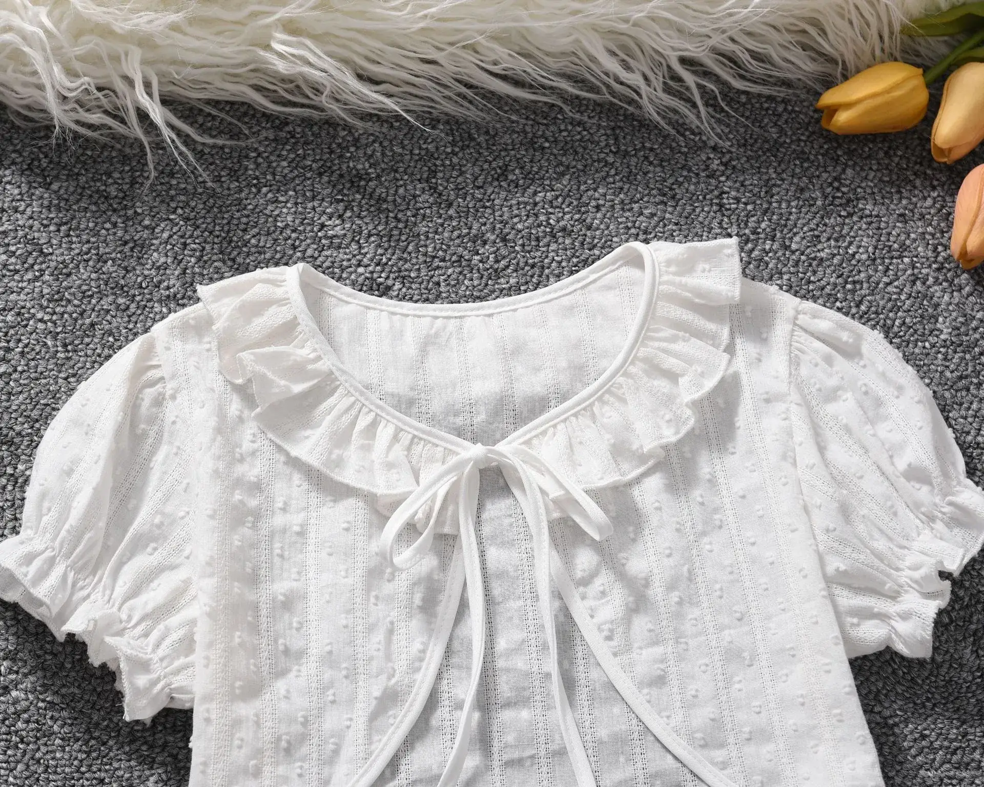 New Girl's White Thin Sunscreen Shawl Small — feature 2