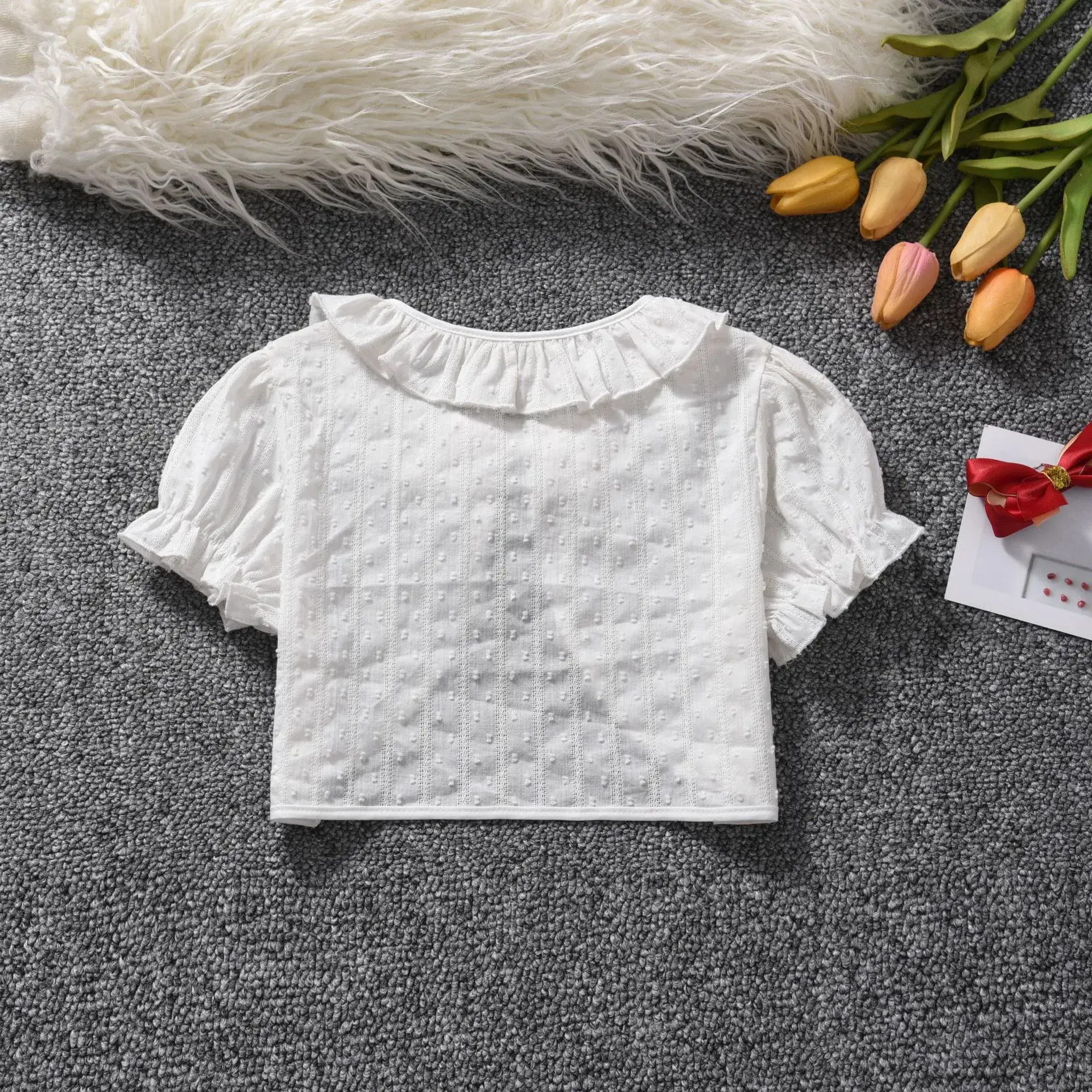 New Girl's White Thin Sunscreen Shawl Small — feature 7