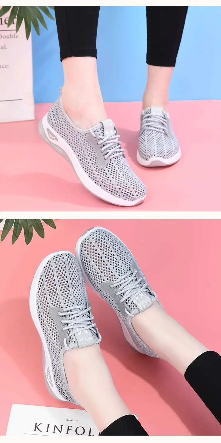Summer Mesh Shoes Women's Breathable Mesh Thin Middle-aged and Elderly Mother Shoes Non-slip Soft-soled Casual Sports Old Beijing Cloth Shoes — feature 13