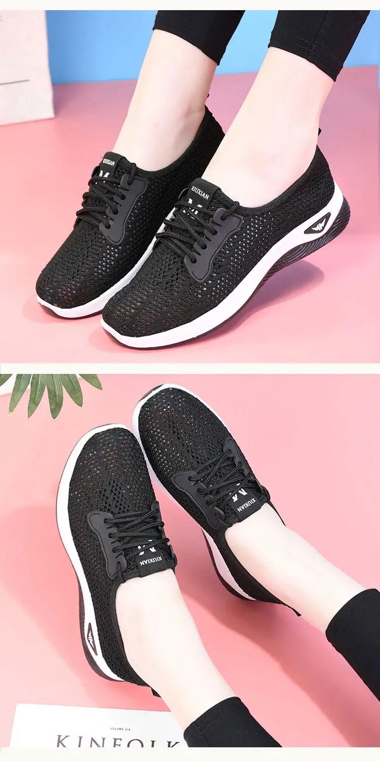 Summer Mesh Shoes Women's Breathable Mesh Thin Middle-aged and Elderly Mother Shoes Non-slip Soft-soled Casual Sports Old Beijing Cloth Shoes — feature 15