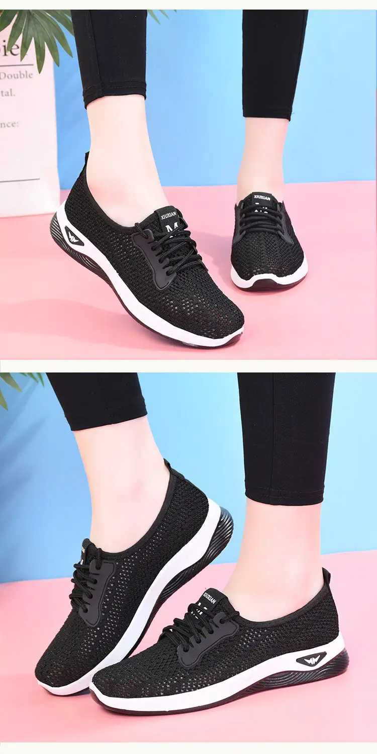 Summer Mesh Shoes Women's Breathable Mesh Thin Middle-aged and Elderly Mother Shoes Non-slip Soft-soled Casual Sports Old Beijing Cloth Shoes — feature 16