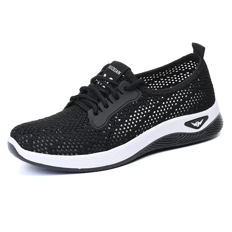 Summer Mesh Shoes Women's Breathable Mesh Thin Middle-aged and Elderly Mother Shoes Non-slip Soft-soled Casual Sports Old Beijing Cloth Shoes - Image 2
