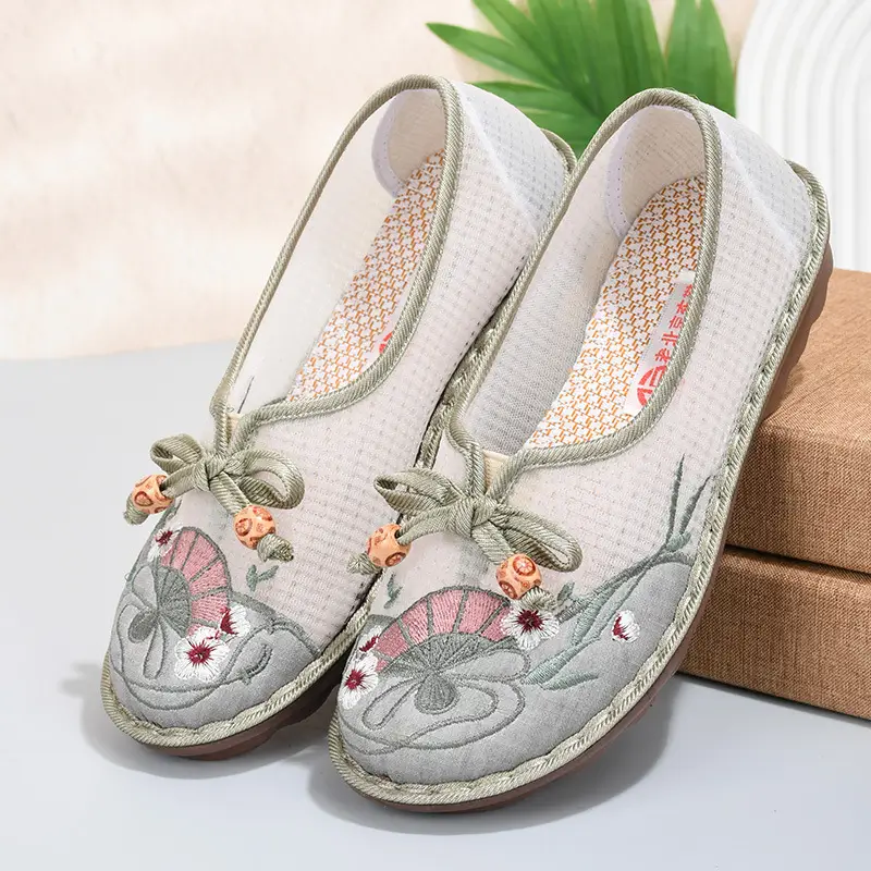 Old Beijing Cloth Shoes Summer New Mesh Breathable Comfortable Mother Shoes