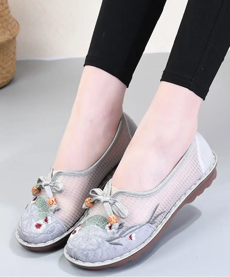 Old Beijing Cloth Shoes Summer New Mesh Breathable Comfortable Mother Shoes — feature 12