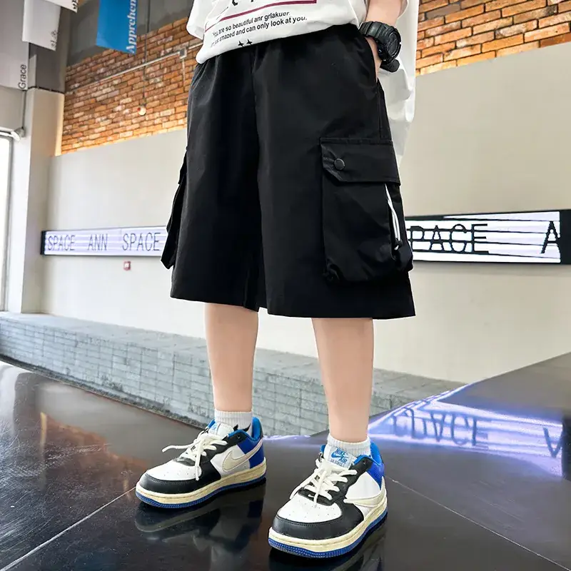 Boys Red Cotton Shorts 2025 Summer Casual - Image 7