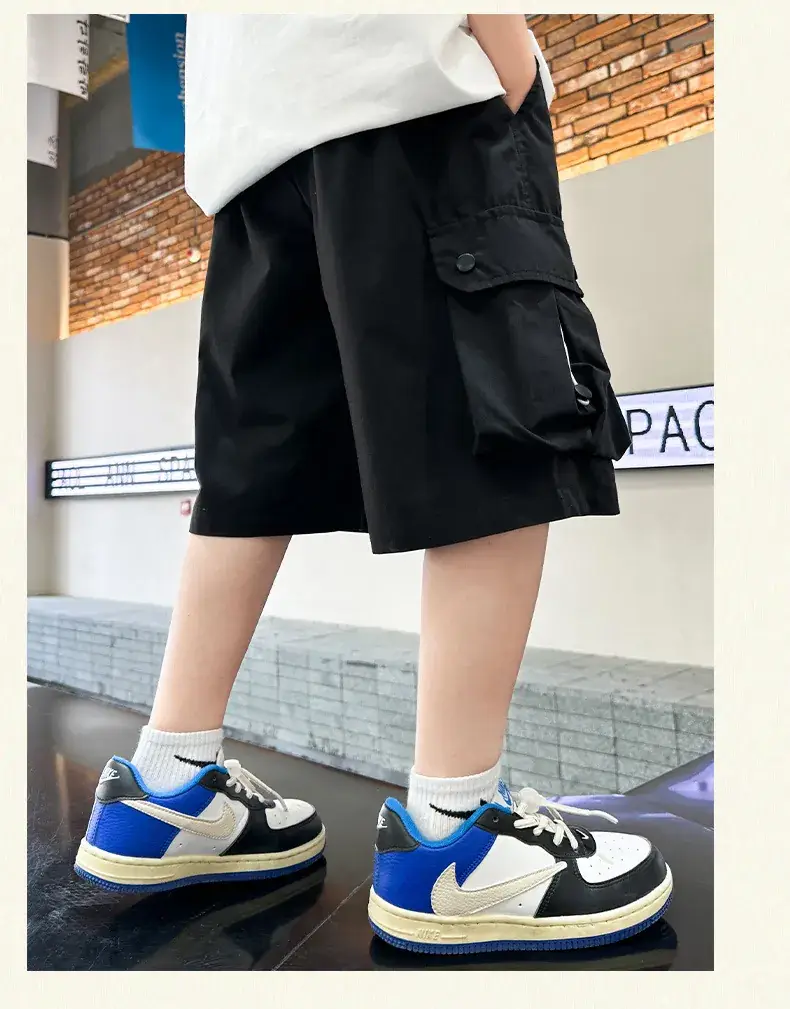 Boys Red Cotton Shorts 2025 Summer Casual — feature 12