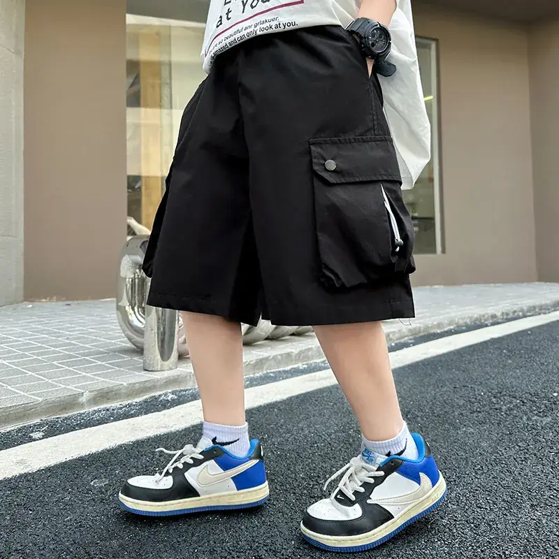 Boys Red Cotton Shorts 2025 Summer Casual - Image 4