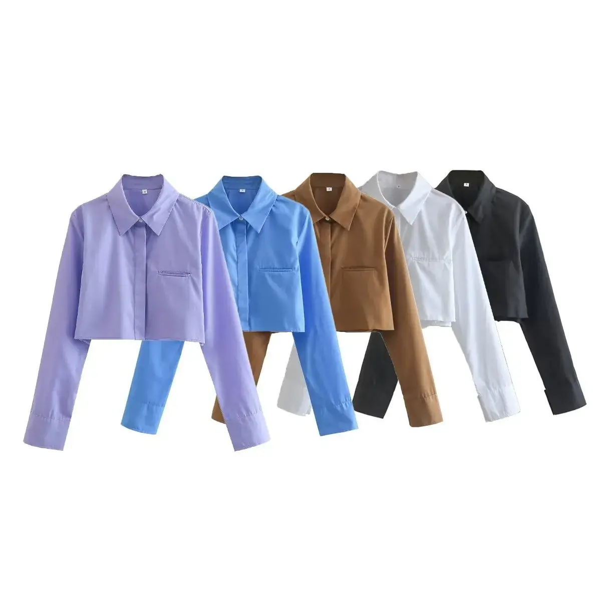 Women's White Lapel Shirt with Gray Pants 2023 - Image 7