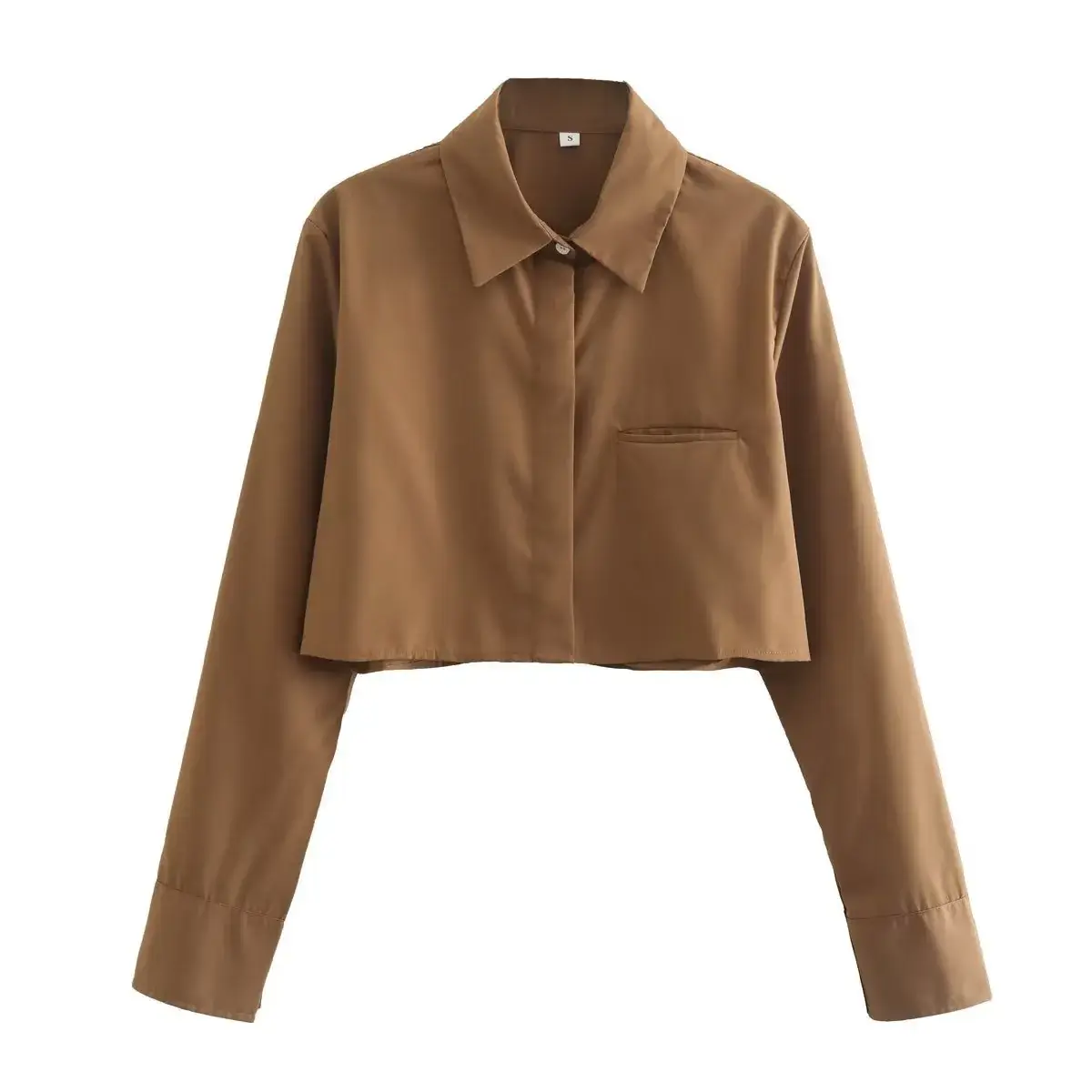 Women's White Lapel Shirt with Gray Pants 2023 - Image 3
