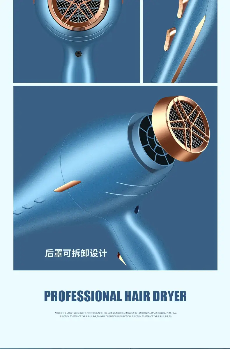 Electric Hair Dryer Blue High Wind Speed Dryer — feature 20