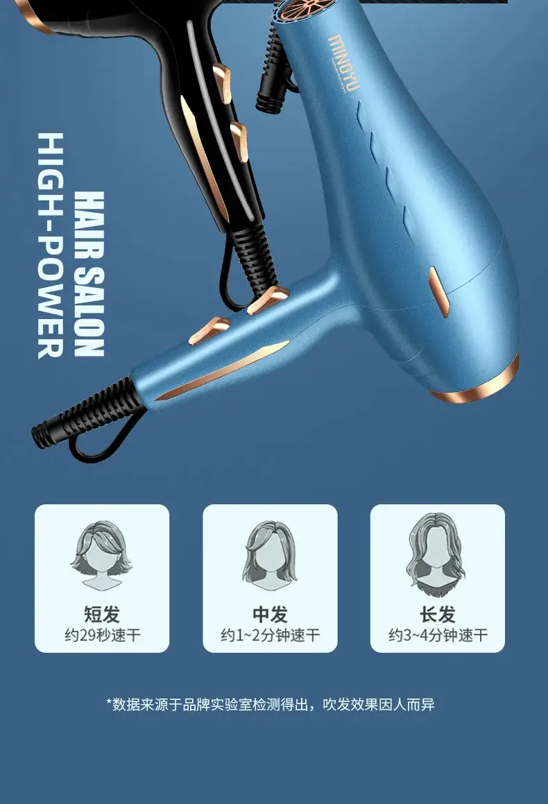 Electric Hair Dryer Blue High Wind Speed Dryer — feature 7