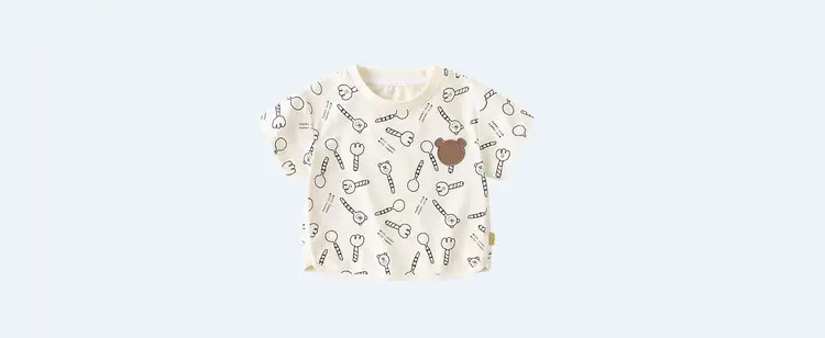 Doodle Baby Suit Pink Shorts T-shirt Summer Two-piece — feature 21