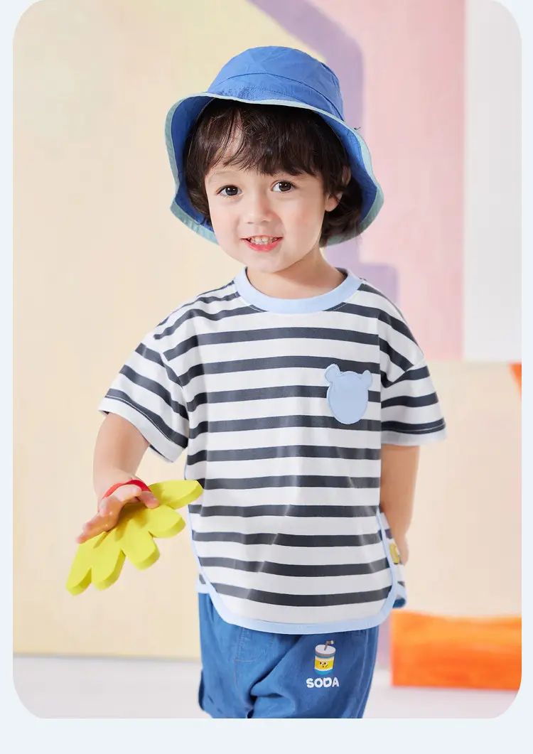 Doodle Baby Suit Pink Shorts T-shirt Summer Two-piece — feature 25
