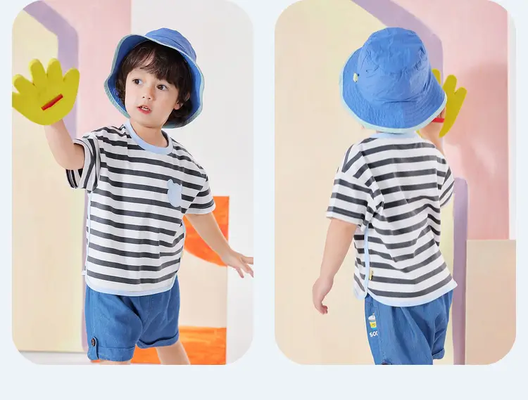 Doodle Baby Suit Pink Shorts T-shirt Summer Two-piece — feature 26
