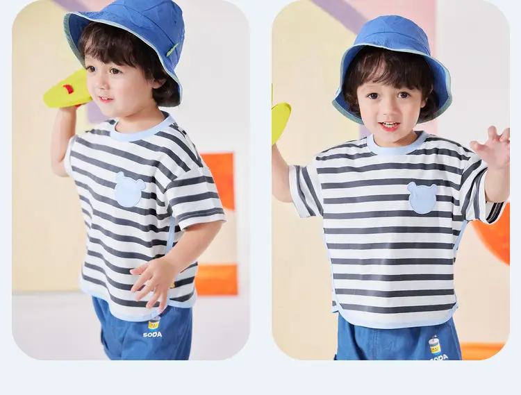 Doodle Baby Suit Pink Shorts T-shirt Summer Two-piece — feature 28