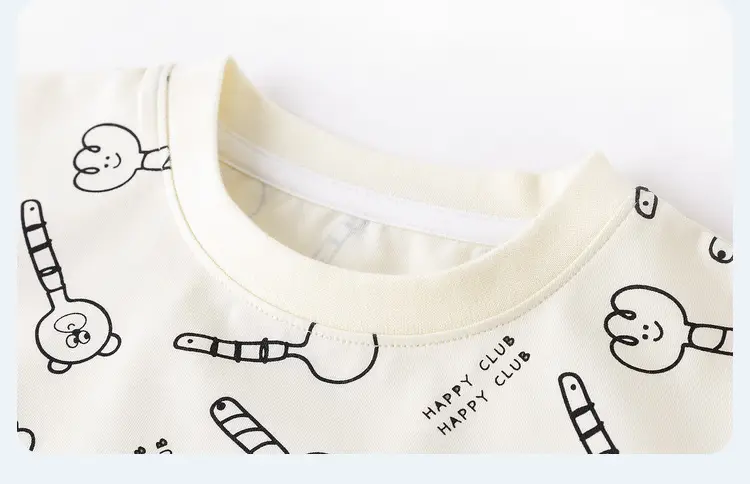 Doodle Baby Suit Pink Shorts T-shirt Summer Two-piece — feature 34