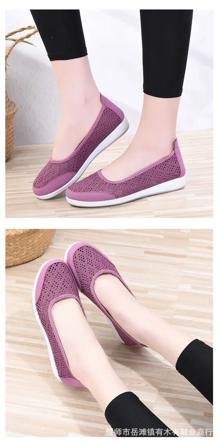 Summer Mesh Shoes for Middle-Aged and Elderly Women, Breathable Mesh Non-Slip Soft Soles, Old Beijing Cloth Shoes, Grandma Shoes, Cut Out Shoes for the Elderly — feature 11