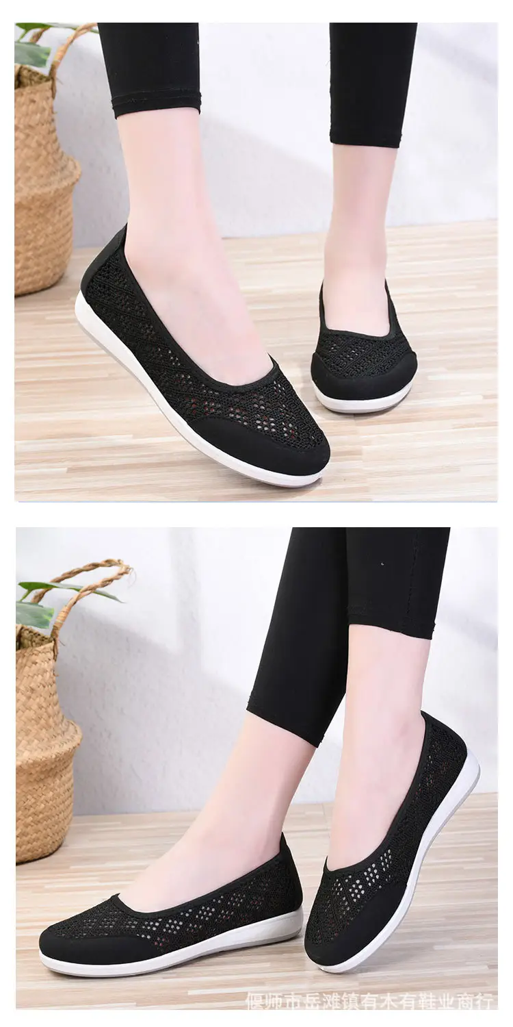 Summer Mesh Shoes for Middle-Aged and Elderly Women, Breathable Mesh Non-Slip Soft Soles, Old Beijing Cloth Shoes, Grandma Shoes, Cut Out Shoes for the Elderly — feature 15