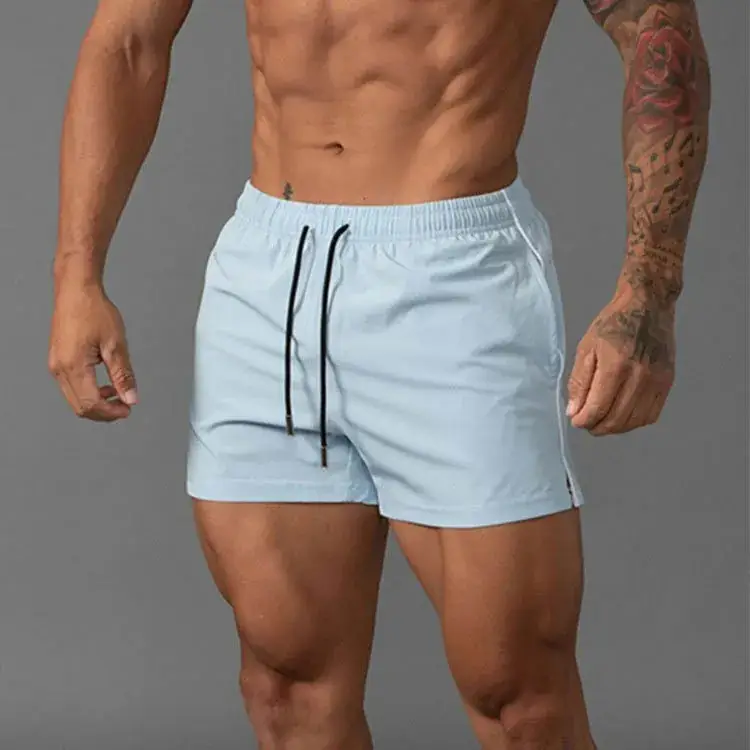 Men's Blue Printed Drawstring Shorts Summer Wear — feature 11