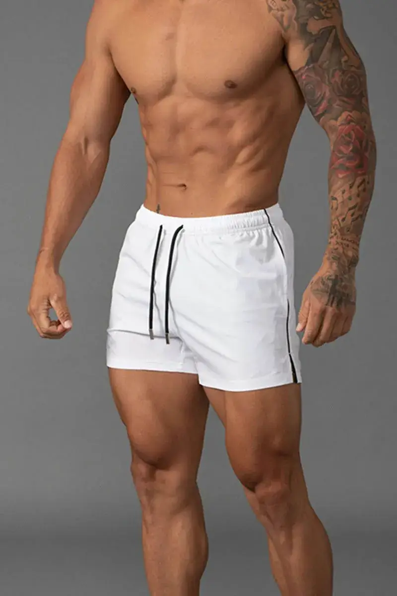 Men's Blue Printed Drawstring Shorts Summer Wear — feature 12