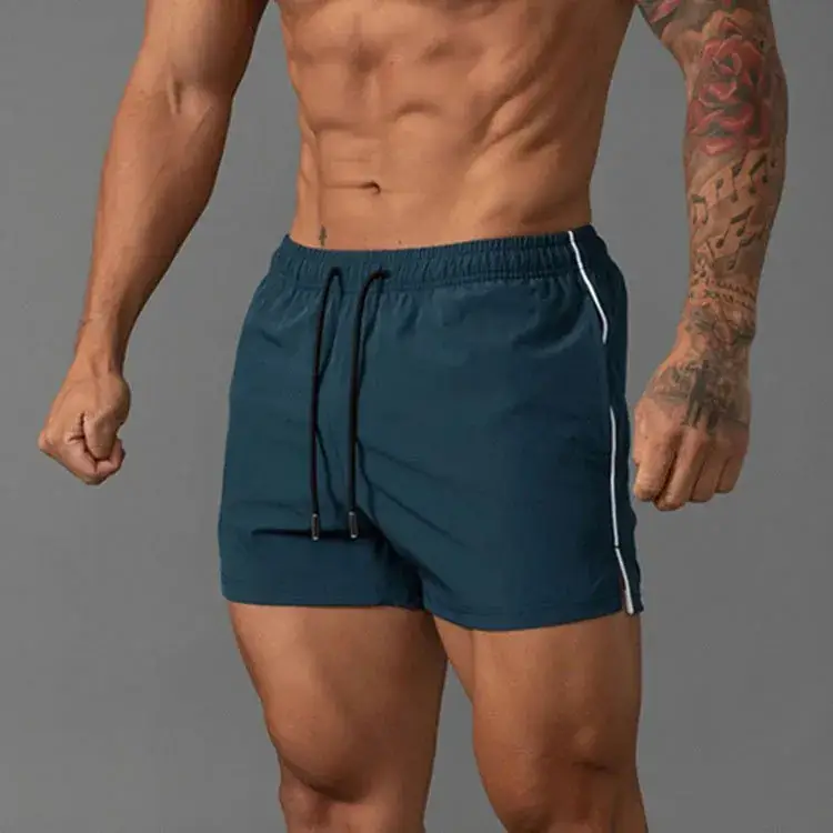 Men's Blue Printed Drawstring Shorts Summer Wear — feature 13