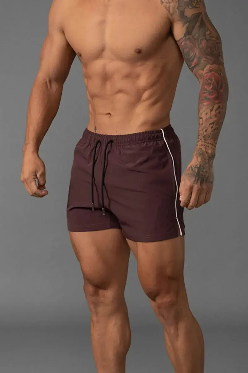 Men's Blue Printed Drawstring Shorts Summer Wear — feature 14