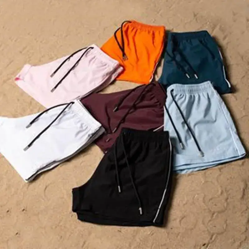Men's Blue Printed Drawstring Shorts Summer Wear — feature 15