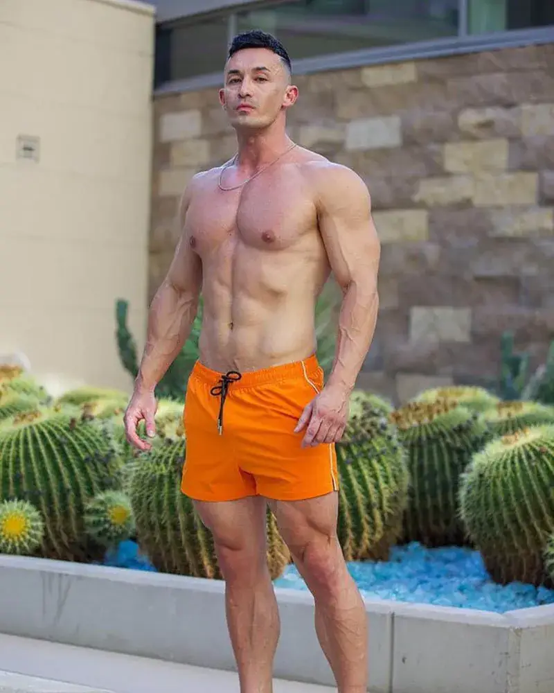 Men's Blue Printed Drawstring Shorts Summer Wear — feature 6