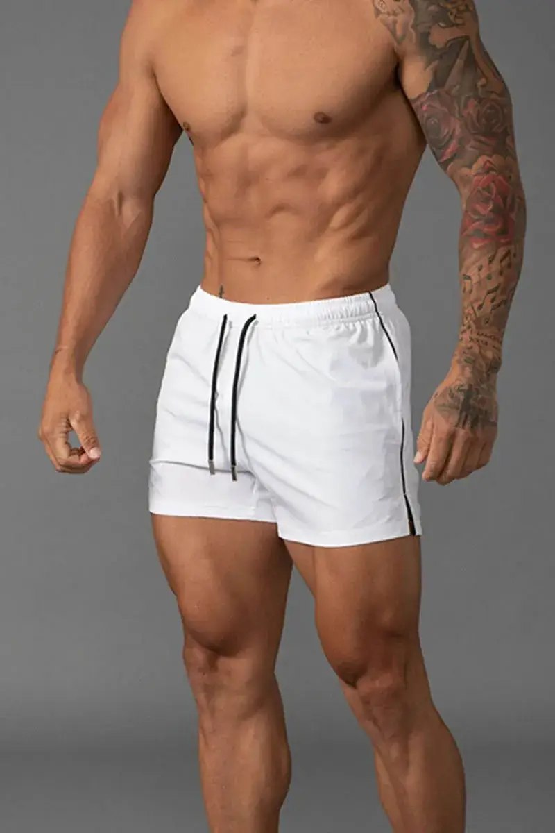Men's Blue Printed Drawstring Shorts Summer Wear