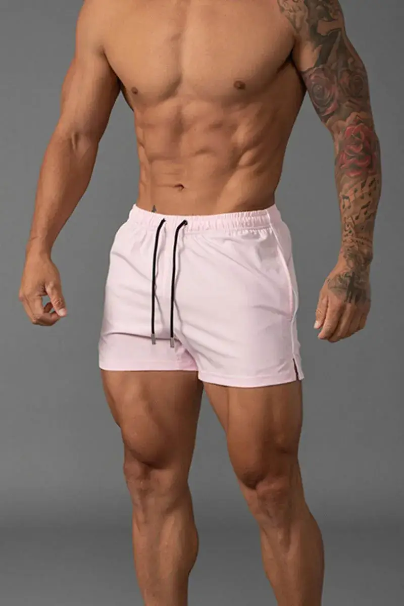 Men's Blue Printed Drawstring Shorts Summer Wear