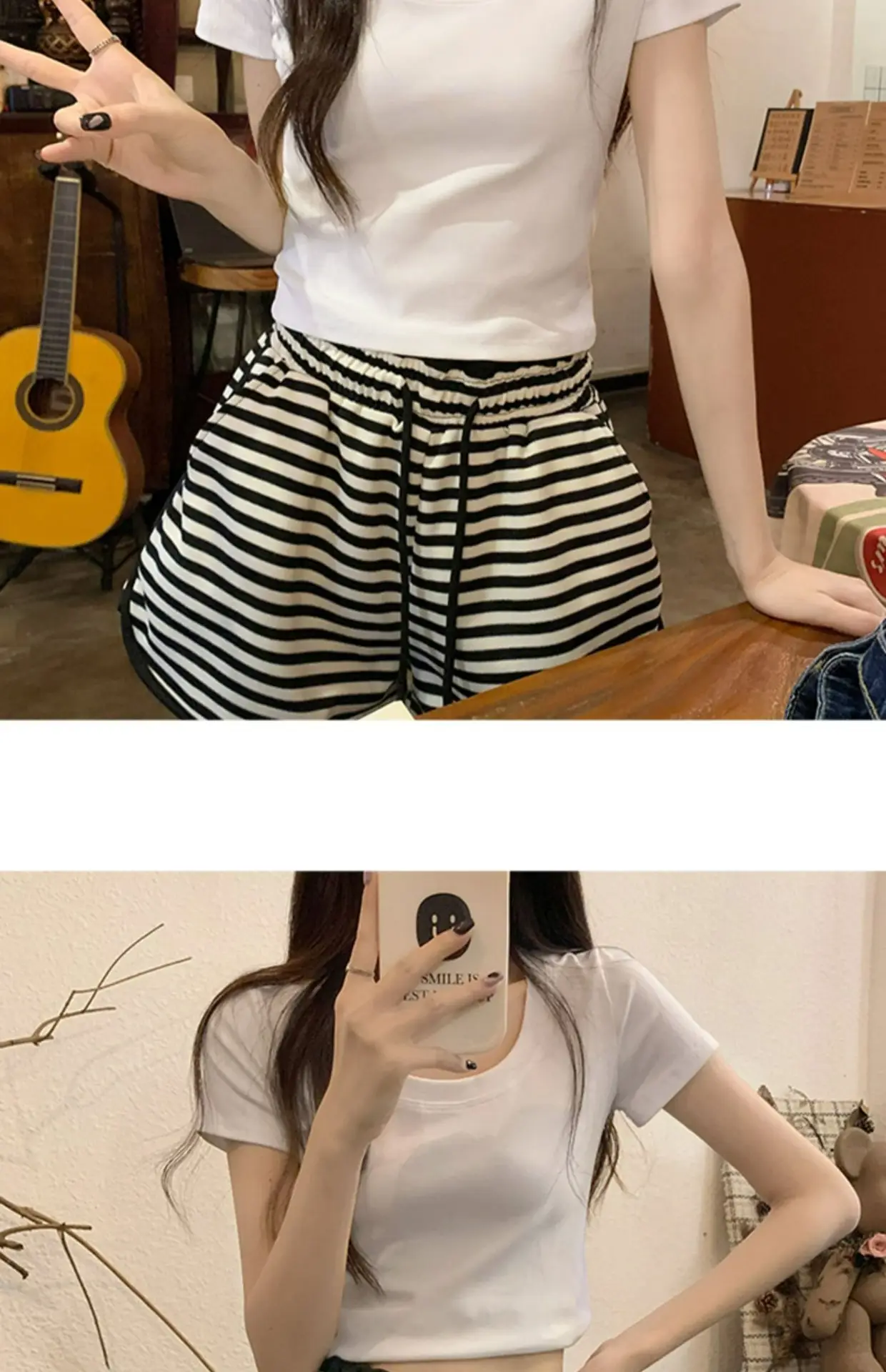 Women Black Slim Fit T-Shirt Summer 2025 — feature 19