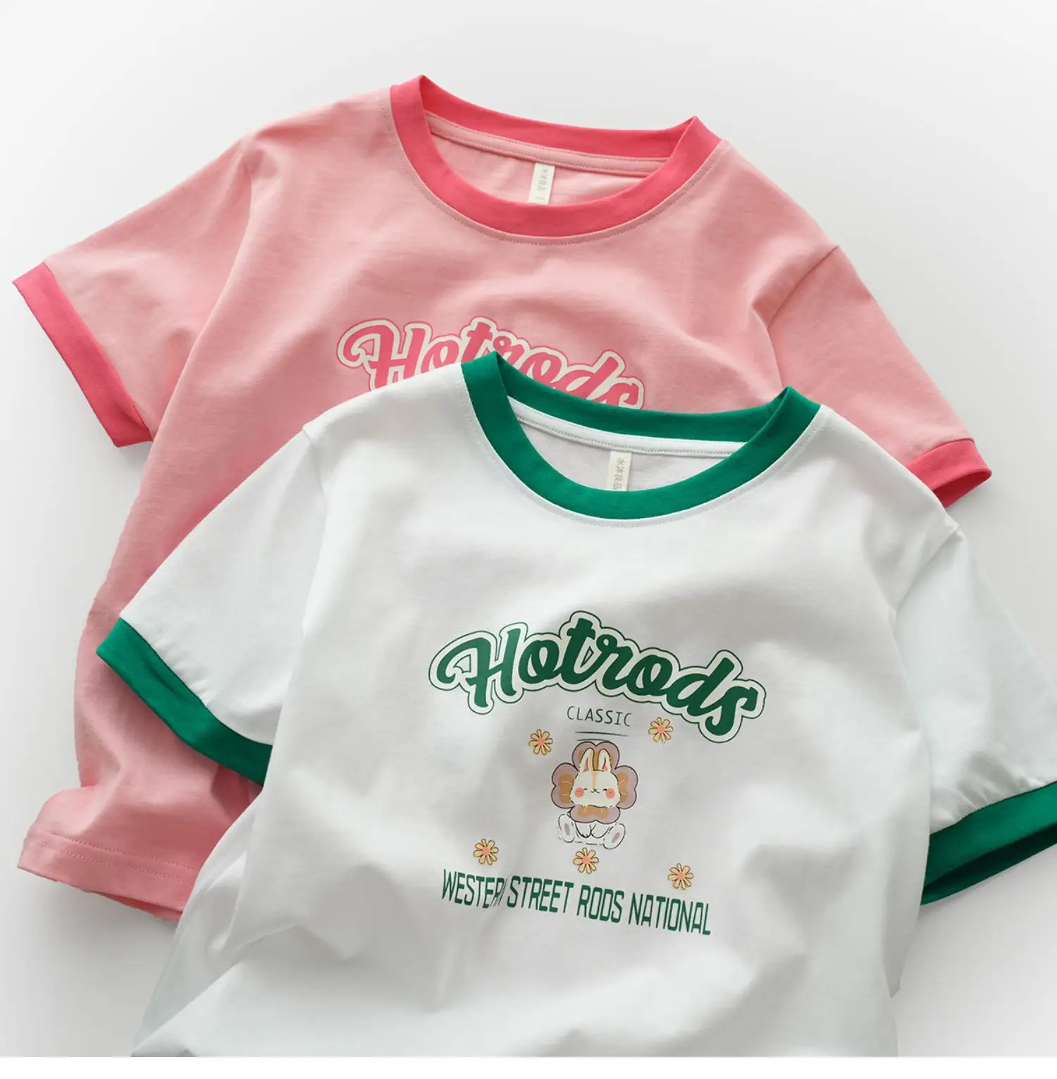 Hotrod's Cartoon Cotton T-Shirt for Boys Girls Large — feature 2